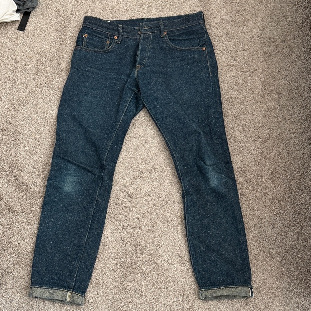 Oni-622-CCD Relaxed Tapered Crushed Concrete Denim 33” Inseam